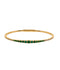 Emerald & Diamond Flexible Bangle